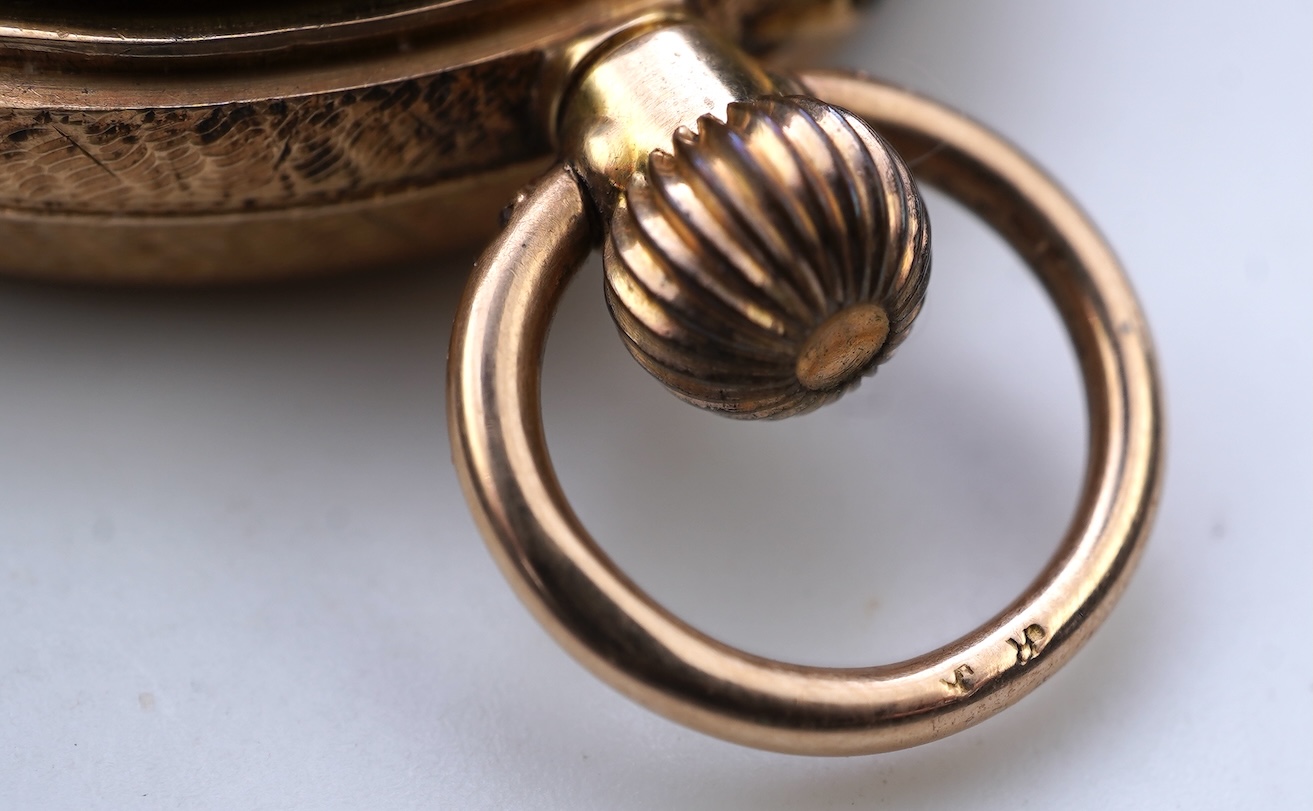 A 15ct gold open-faced pocket watch, circa 1912